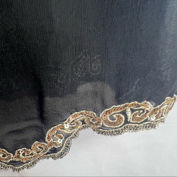 ANTHROPOLOGIE Allaire Embroidered Slip Dress Sequined NWT in XXSP - Picture 7 of 9